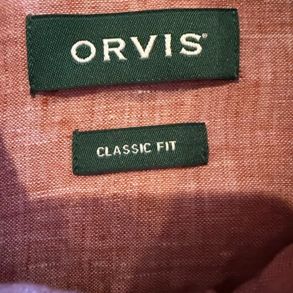 Orvis Linen Salmon Long Sleeve Button Up, Size XLG, NWT - Picture 7 of 7
